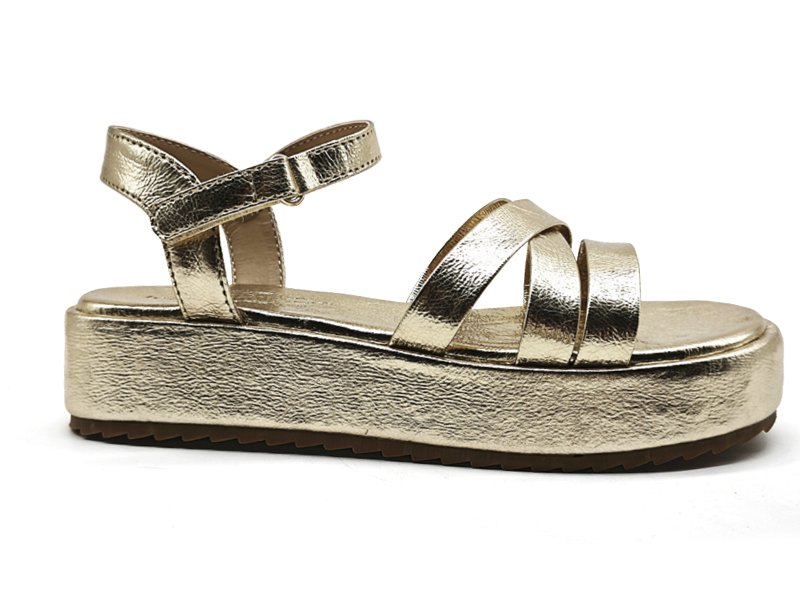 Girls' Gold Metallic Platform Sandals