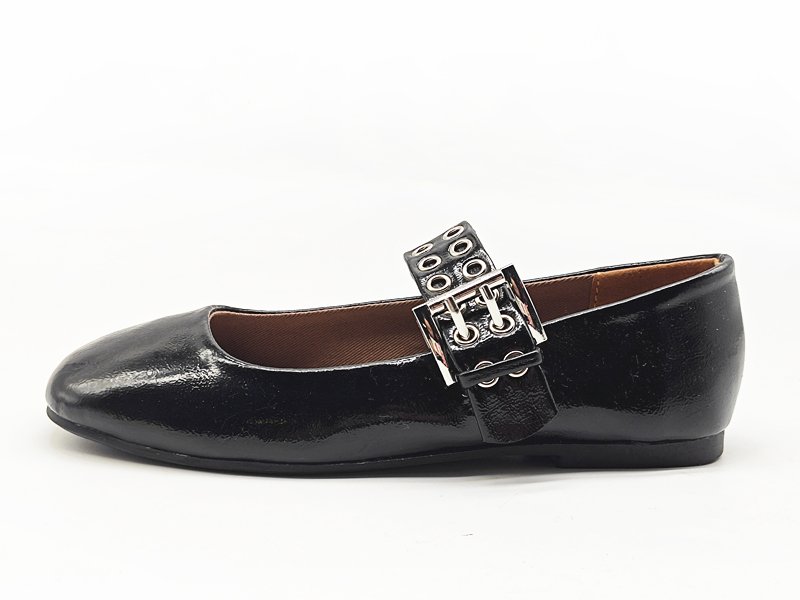 Girls' Black Patent Leather Mary Jane Flats
