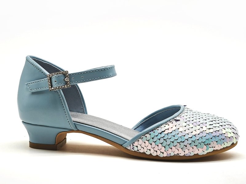 Girls' Blue Ombre Sequin Heels