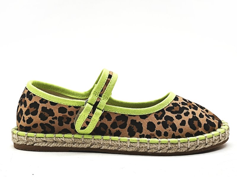 Girls' Leopard Print Mary Jane Espadrilles