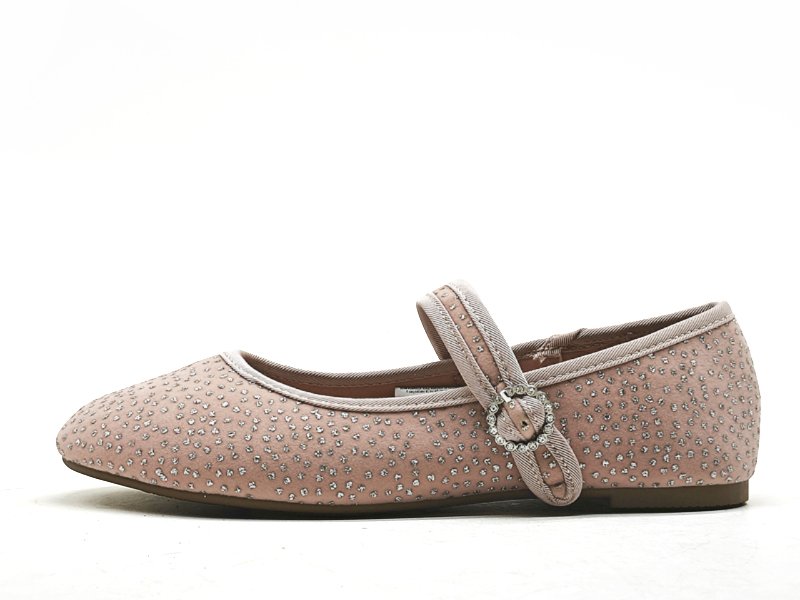 Girls' Sparkly Pink Mary Jane Flats