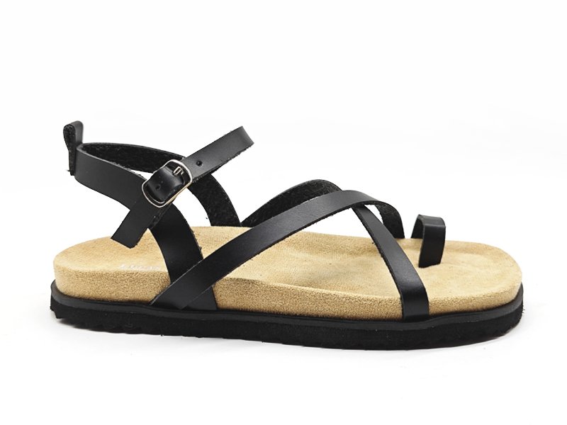 Kids' Black Strappy Sandals