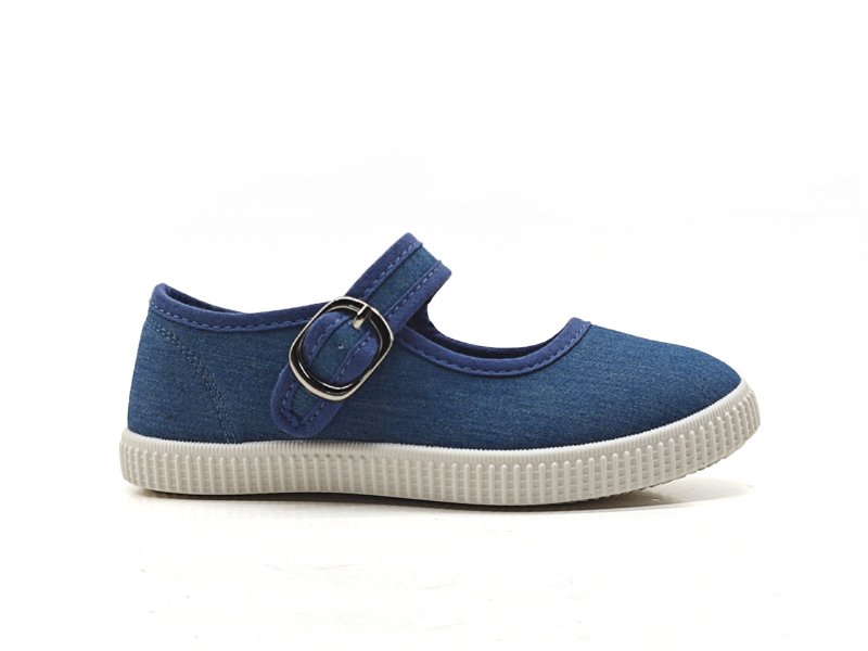Kids' Navy Canvas Mary Jane Shoes
