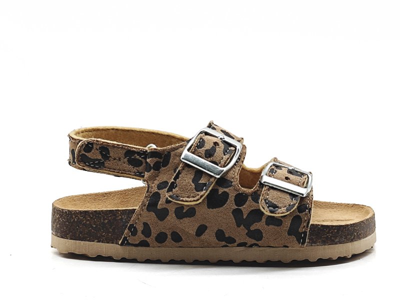 Leopard Suede Buckle Sandals