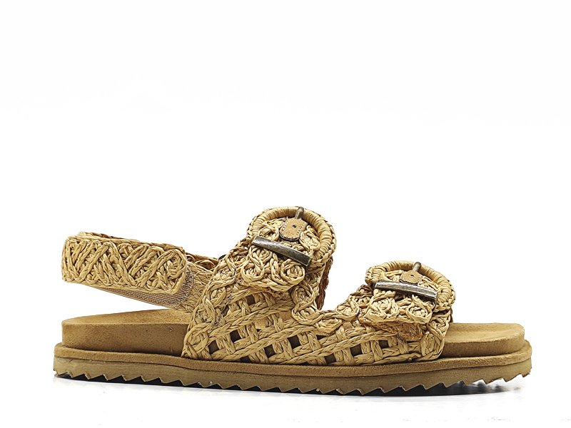 Tan Woven Strap Sandals