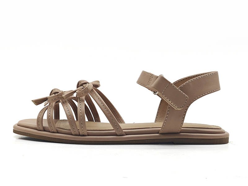 Girls' Versatile Beige Strappy Sandals