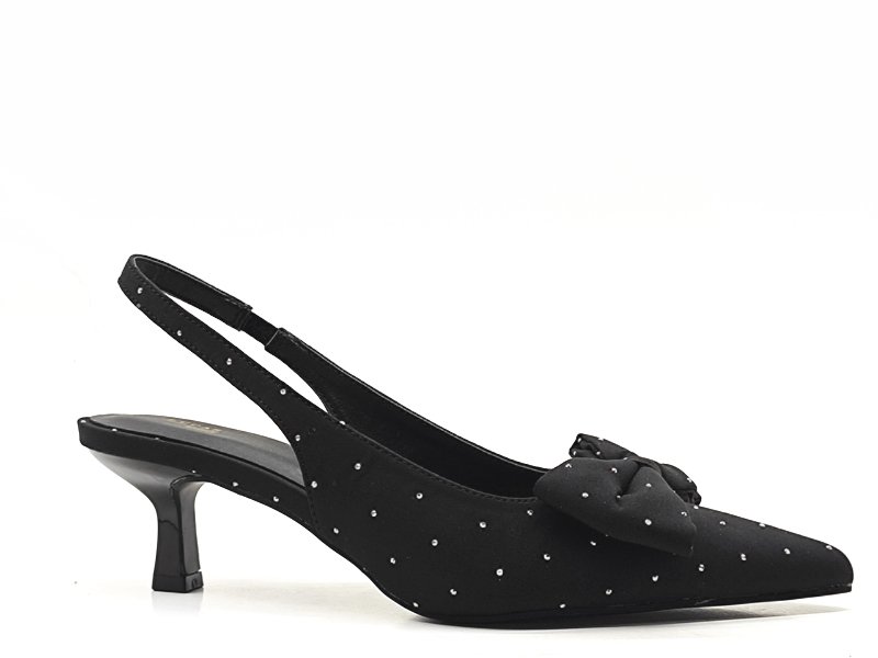 Black Suede Slingback Heels